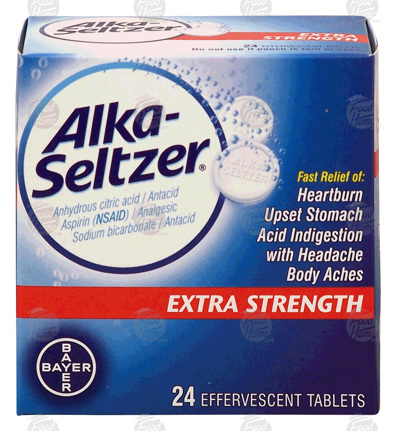 Alka Seltzer&nbsp;Extra Strength&nbsp;fast relief antacid & pain relief medicine for heartburn and acid indigestion Full-Size Picture